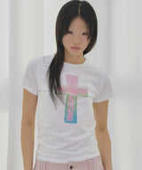 FROSS GLOSSY TEE (WHITE) F26QB059