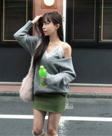 pain of lace sleeveless + over nt set