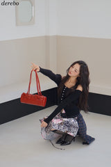 Red Bow Round Shoulder Bag