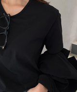 [Lè made/10,000 Sold] Lè made Stand U-neck Short Sleeve T-shirt / 4 colors