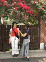 Cozy Check Long Skirt (2color)