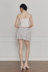 MAGNOLIA FRILL SKIRT grey