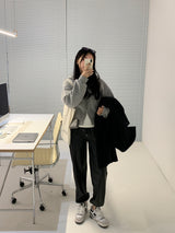 [MADE] Stern hip crop two-way hood zip-up -basic
