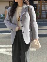 [MADE] [Wool Napping] Winter Warm ピンタックワイドスラックス