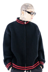 Mwoong Italy Wool Cashmere Knit Zip-up(BLACK)