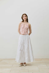REVE CORSET SMOCKED TOP / PINK