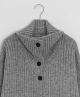 Kelma Button Pocket Wool Knit Cardigan