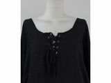 off-shoulder puff long blouse (2color)