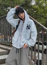 NY Applique Crop Hood Zip-Up