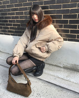ナオンスエードクロスショルダーバッグ