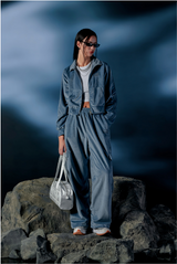 Velour Sporty Track Cargo Pants
