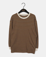 Ratto Stripe Color Long Sleeve Sweatshirt
