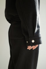 Wool zipup jumper, Black