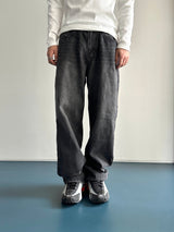 Kane Teen ウォッシュ加工ワイドデニムパンツ 2C