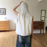 Vasen nylon rivet windbreaker hooded vest