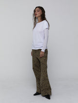 Cotton Leopard Pants_Beige