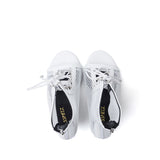 Mesh Lace-Up Open Toe Heel(White)