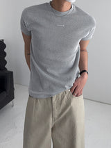 PD Ribbed Muscle Fit Short Sleeve T-Shirt (3C)