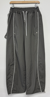 PIPING NYLON BALLOON WIDE LONG PANTS 🫐💙🖤🩶3COLOR