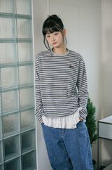 26SS★ Puppy Stripe Long Sleeve