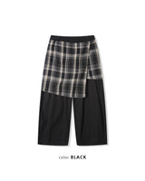 Layered Shirt Wide Cotton Pants