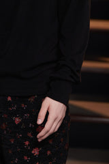 TURTLENECK KNIT T SHIRT / BLACK