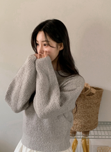 Fruit Boucle Crop Wool Round Knit (8color)