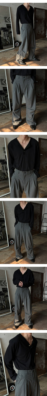 [S/S] カラーリングヘンリーネックニットスリーブレス(3color)