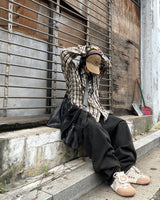 Darky wide balloon denim pants