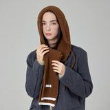 VARZAR Logo Label Hood Muffler / Brown