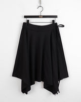 Fabel Ribbon Strap Unbalanced Cutting Midi Skirt