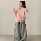 オアソフトドトムラウンドニット