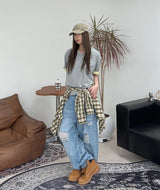 LTVネックレギュラー半袖Tシャツ