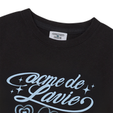 25SS ウーマンオパンチュウサギクロップ半袖Tシャツ ブラック