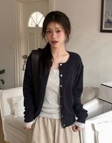 #Flower Ribbon Cotton100 Eyelet T-shirt (3color)