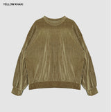 Glitter ribbed velvet top