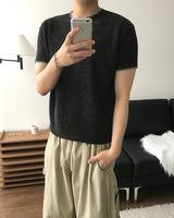 Stitch Crop short Sleeve Knit