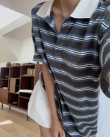 Pwi Stripe Collar T-shirt