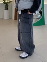 Two Pocket Balloon Big Denim Pants 2C