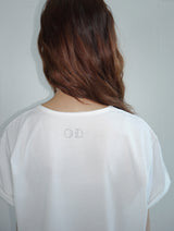 Lace detail T-shirt -White