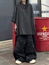 ピグメントローカットオーバーサイズTシャツ