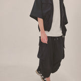 street shape capri shorts_black