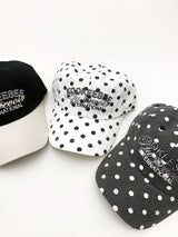 vintage washing dot ball cap (White)