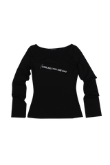 アンジップドロゴTシャツ #ブラック