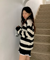 Bold Stripe Collar Knit