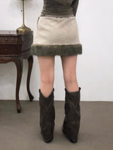 Soft Fur Brown Sweat Skirt
