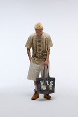 Weekend warrior typography printing tote-bag (Charcoal)