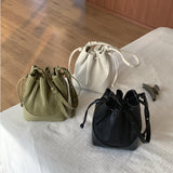 Natural Canvas Shirred Pouch Bag - A Drawstring Bag with a Unique Vibe