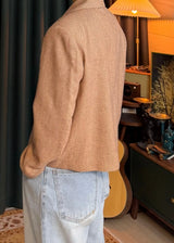 check collar blouson 2COLOR
