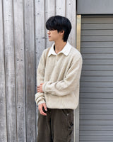Popping collar knit (Gray)